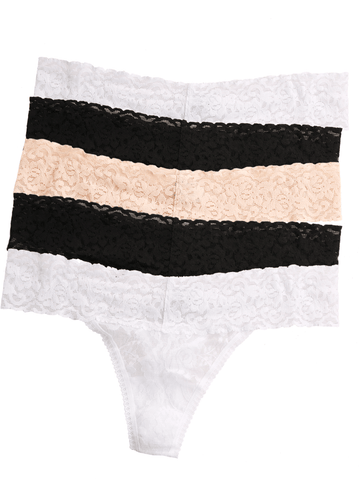 Worlds Most Comfortable Super Stretch Lace Thong 5-Pack 