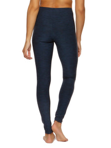Microbrushed High Waisted Leggings - color heather ombre blue