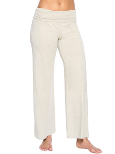 Organic Cotton Stretch Wide Leg Roll Over Pant