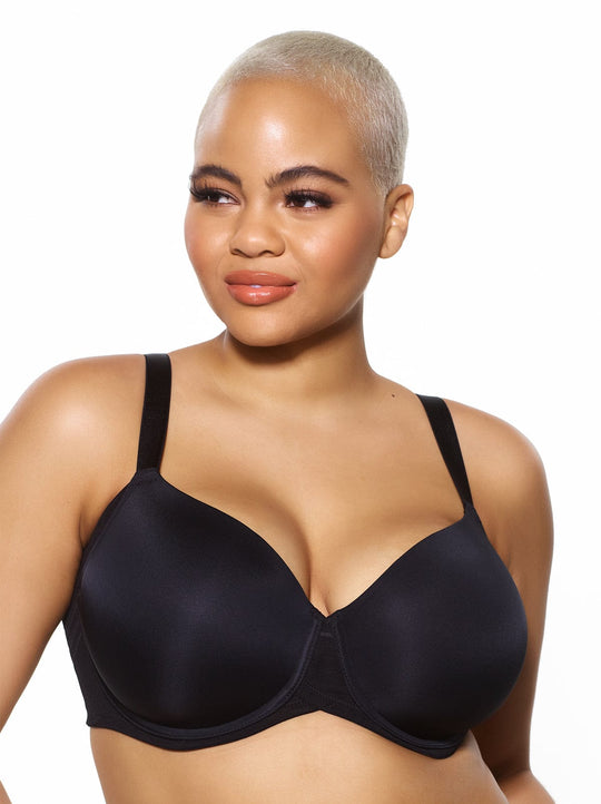 Paramour Women's Marvelous Side Smoother Seamless Bra - Black 40DDD