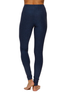 Microbrushed High Waisted Leggings - color heather cobalt