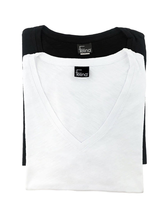 Slub Jersey V-Neck T-Shirt 2-Pack