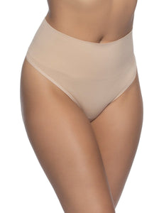 muffin tamer thong color-black warm nude