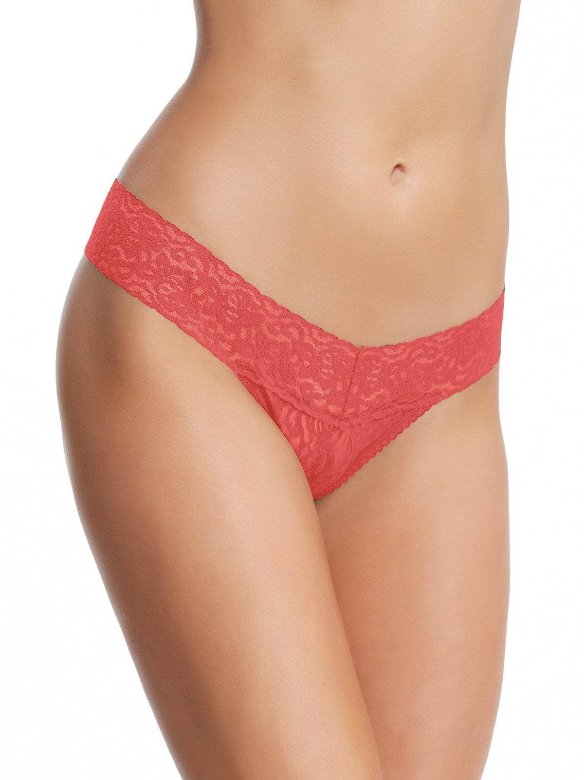 Lace Thong color-rose of sharon