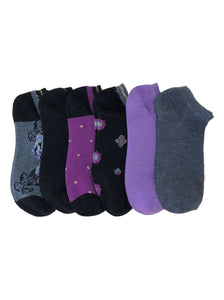 Felina No Show Socks 6-Pack color-moroccan nights
