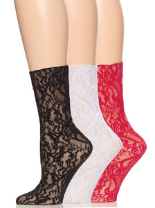 felina dress socks color-red white black